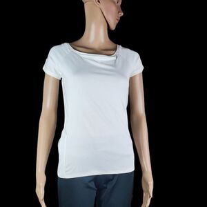 White House Black Market Creamy White T-Shirt